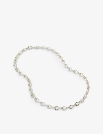 Shop Monica Vinader Women's Silver Infinity Link Recycled Sterling-silver Chain Necklace