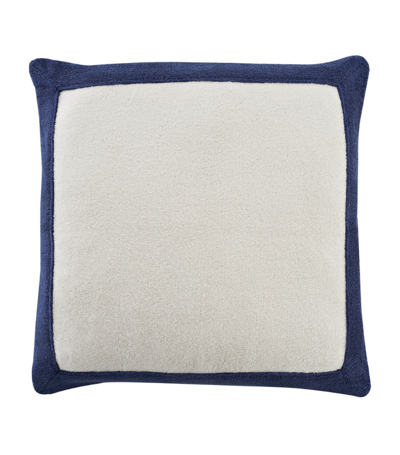 Shop Abyss & Habidecor Portofino Beach Cushion (50cm X 50cm) In Navy