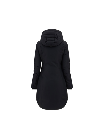 Moose Knuckles Cloud Hooded Parka Coat In Black