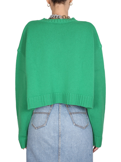 Shop Philosophy Di Lorenzo Serafini Jersey With Logo Embroidery In Verde