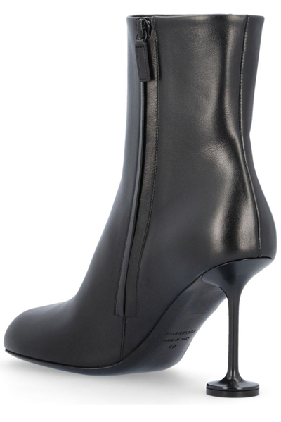Shop Balenciaga Lady Round Toe Ankle Boots In Nero