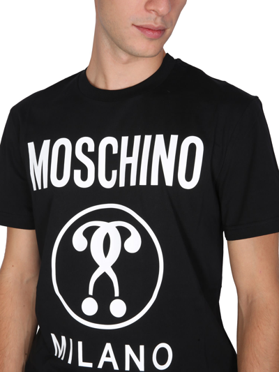 Shop Moschino T-shirt With Logo In Nero