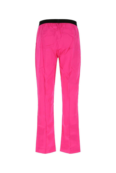 Shop Tom Ford Logo Waist Satin Pajama Trousers In Pink