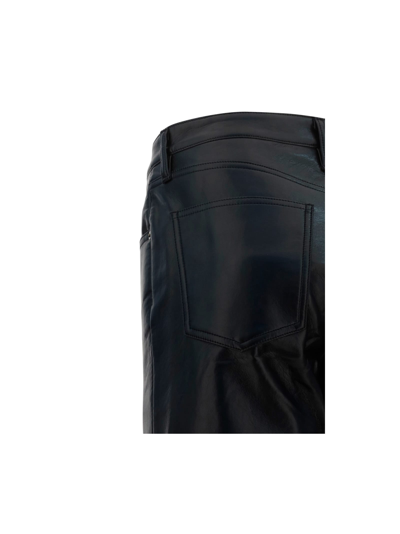 Agolde Ren Straight Leather Pant Detox In Black In Black