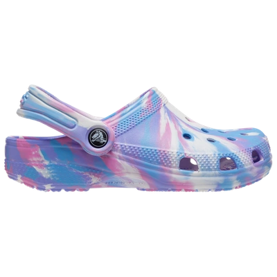 Shop Crocs Girls  Classic Clogs In White/pink