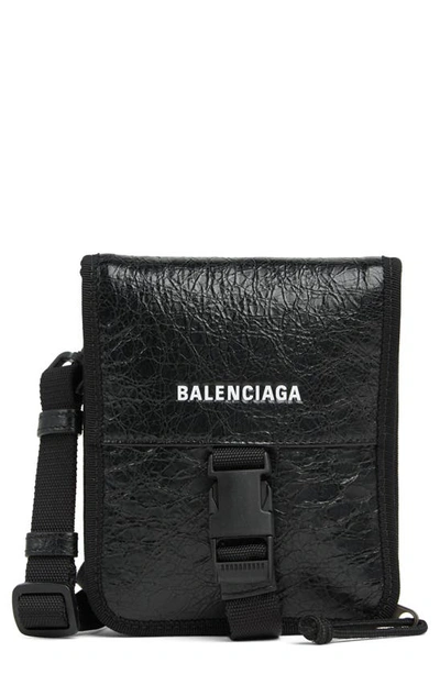 Shop Balenciaga Uni Crossbody Bag In Black