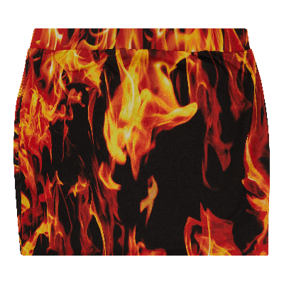Pre-owned Vetements Fire Mini Skirt 'fire' In Red