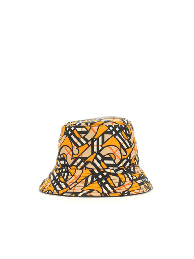 Burberry Monogram Print Bucket Hat In Orange | ModeSens