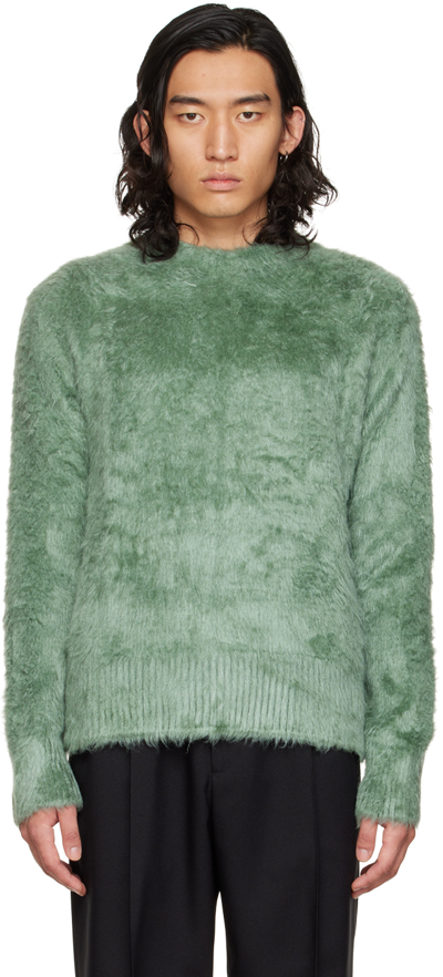 Shop Jil Sander Green Crewneck Sweater In 324 - Sage