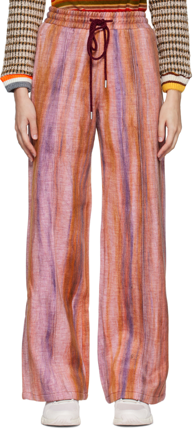 Shop Andersson Bell Pink Lilie Lounge Pants In Pink Multi Pnkmul