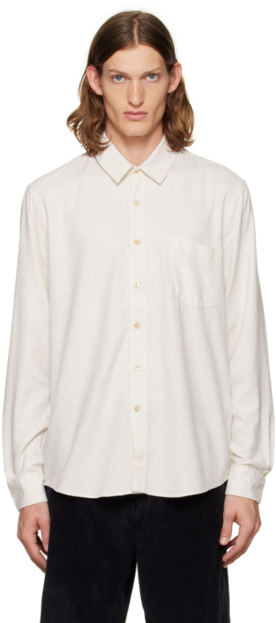 Shop Our Legacy White Classic Shirt In White Silk