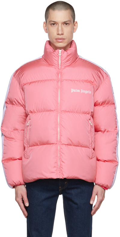 Shop Palm Angels Pink Classic Track Down Jacket