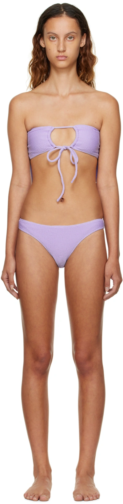 Shop Danielle Guizio Ssense Exclusive Purple Mona Bikini