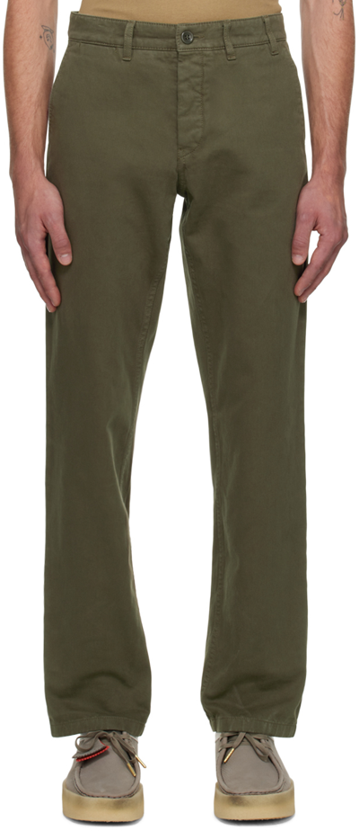 Shop Norse Projects Green Aros Slim Trousers In Ivy Green