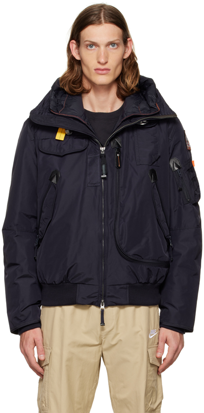 Shop Parajumpers Navy Gobi Down Jacket In 562 Navy