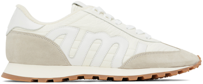Shop Ami Alexandre Mattiussi Off-white & Gray New Running Sneakers In Off White/150