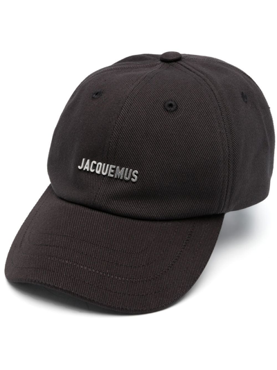 Shop Jacquemus Logo-plaque Cap In Black