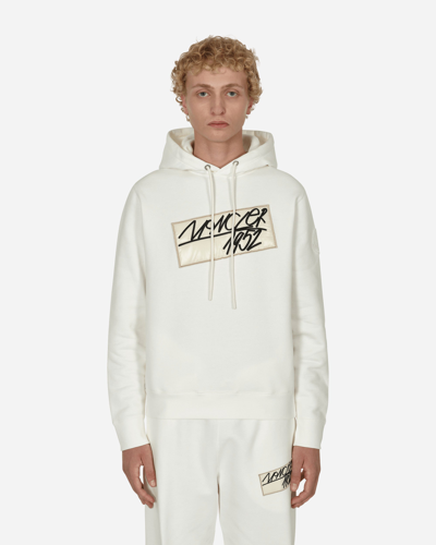 2 Moncler 1952 White Hooded Cotton Sweatshirt