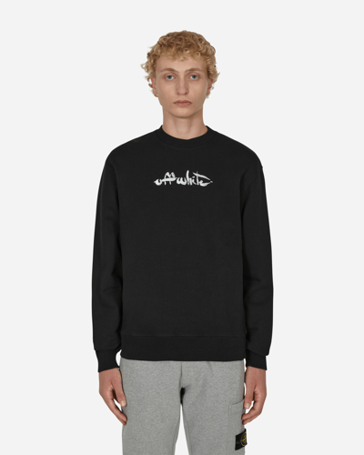 Shop Off-white Paint Arrow Slim Crewneck Sweatshirt In Black