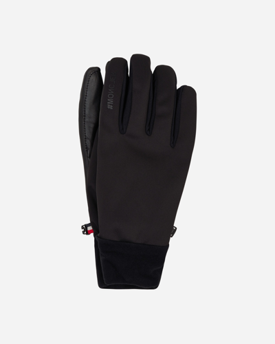 Shop Moncler Nylon Gloves In Black