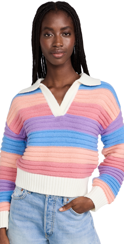 Shop English Factory Rainbow Striped Knit Top Multi