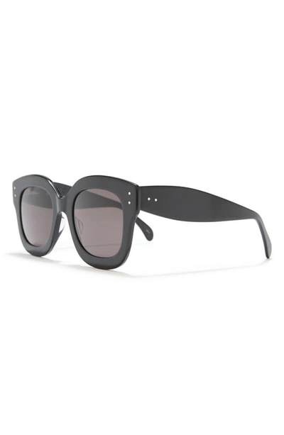 Shop Alaïa 50mm Oversized Sunglasses In Black Black Grey