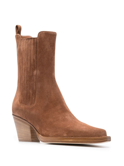 Paris Texas Pull-on Ankle Boots In Brown