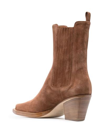 Paris Texas Pull-on Ankle Boots In Brown