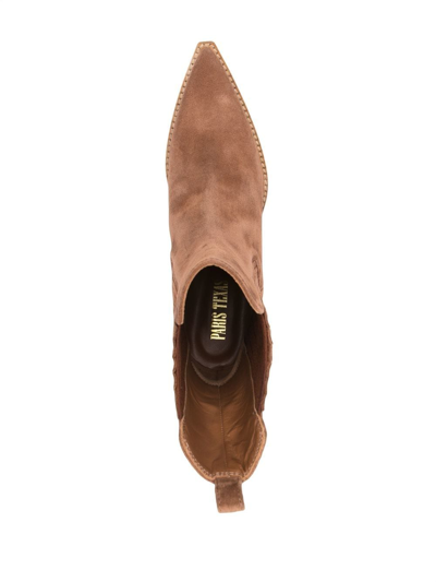 Paris Texas Pull-on Ankle Boots In Brown