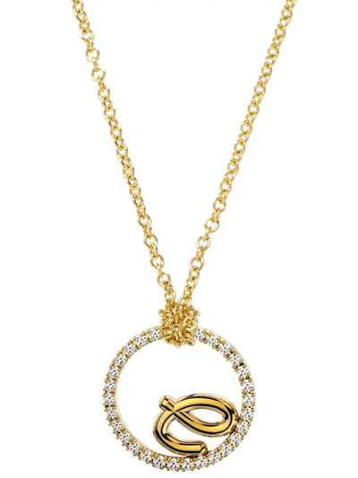 Shop The Alkemistry 18kt Yellow Gold Love Letter Diamond Necklace