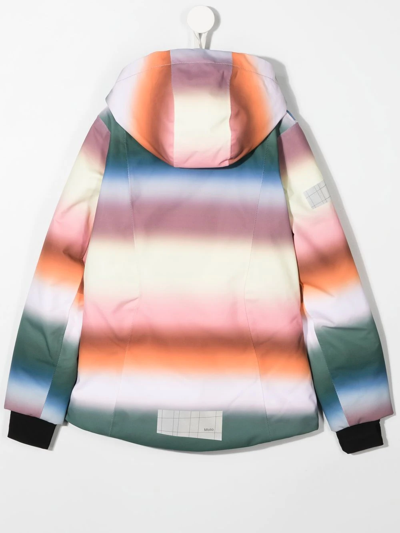Shop Molo Colour-block Hooded Jacket In Pink
