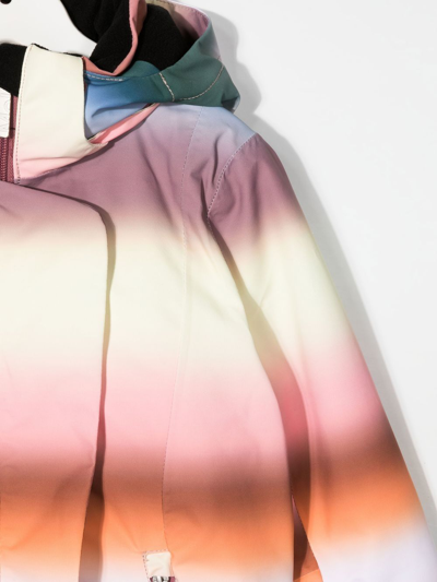 Shop Molo Colour-block Hooded Jacket In Pink