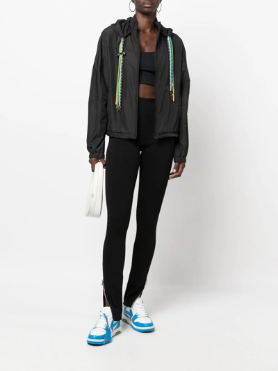 Ambush Cord-detail Hooded Jacket In Black