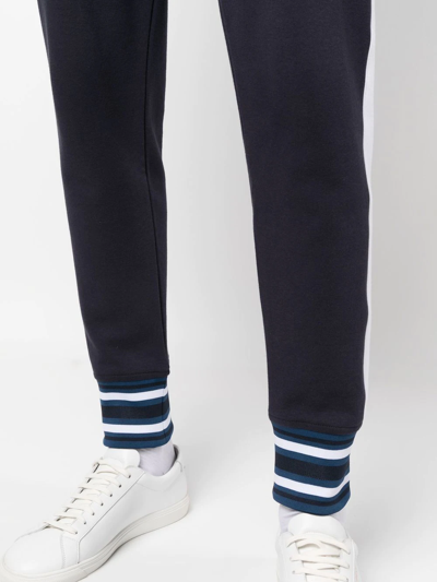 Shop Michael Kors Stripe-detail Track Pants In Blue