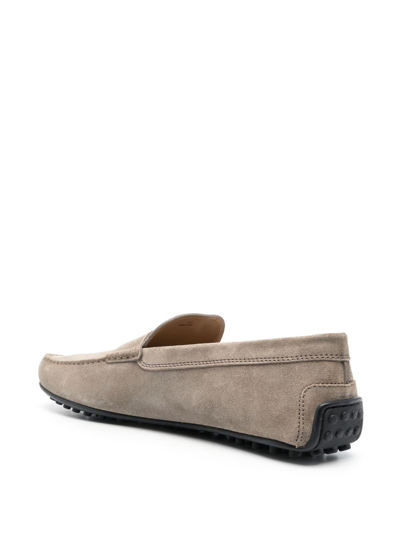 Tod's Mens Beige Suede Loafers In Neutrals