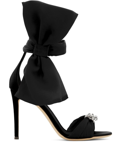 Shop Giuseppe Zanotti Etoile Bow-detail Sandals In Black