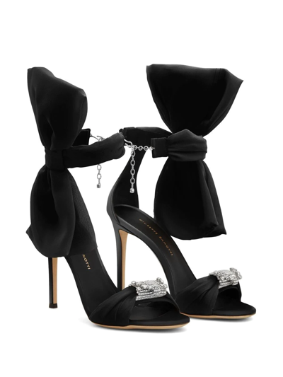 Shop Giuseppe Zanotti Etoile Bow-detail Sandals In Black