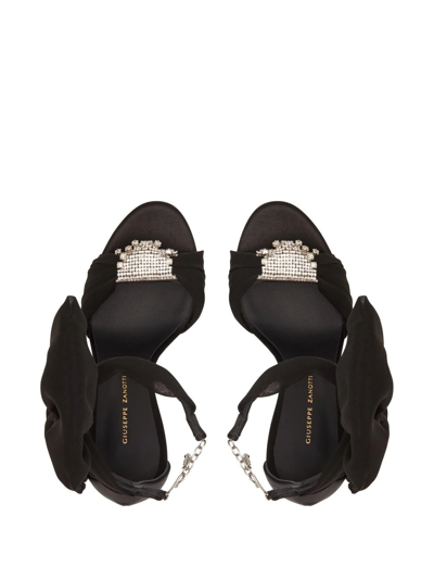 Shop Giuseppe Zanotti Etoile Bow-detail Sandals In Black