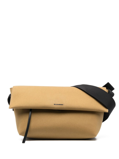 Shop Jil Sander Utility Crossbody Bag In Brown
