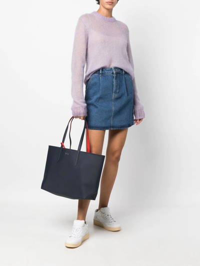 Lacoste Anna Reversible Tote Bag In Blue