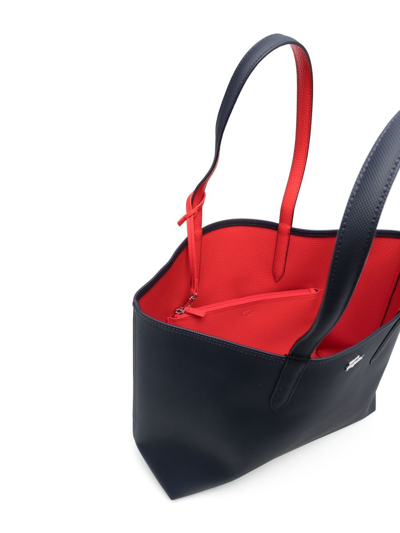 Lacoste Anna Reversible Tote Bag In Blue