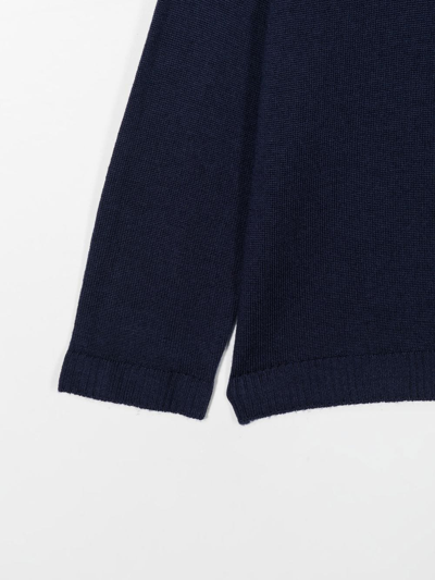 Shop Aspesi Roll-neck Pullover Sweater In Blue