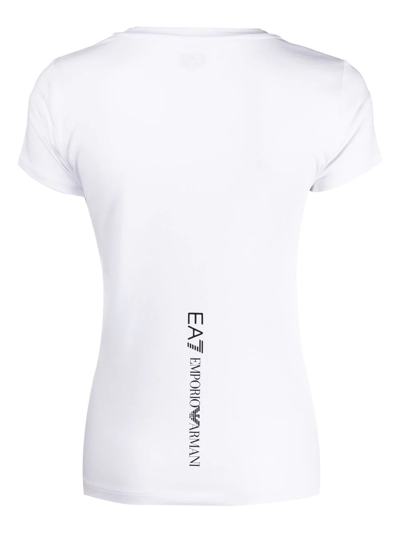 Shop Ea7 Logo-print Detail T-shirt In White
