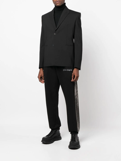 Palm Angels Logo-print Cotton Track Pants In Black
