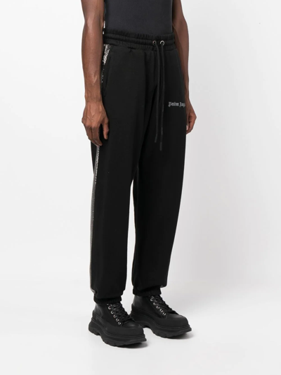 Palm Angels Logo-print Cotton Track Pants In Black