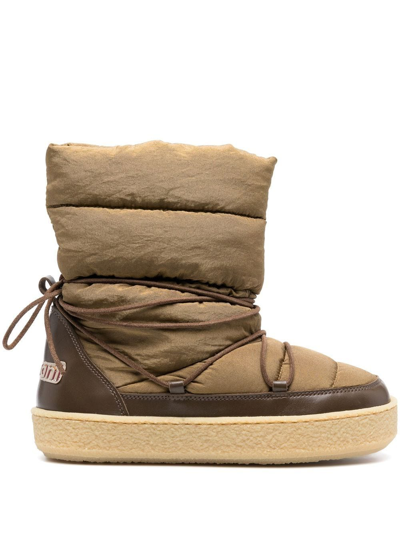 Shop Isabel Marant Zimlee Padded Snow Boots In Green