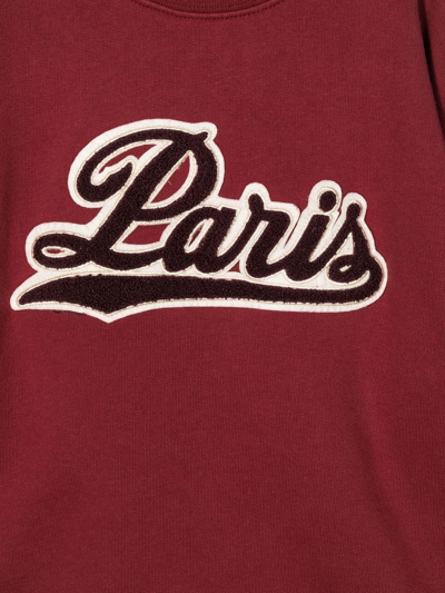Shop Bonpoint Paris-embroidered Sweatshirt In Red