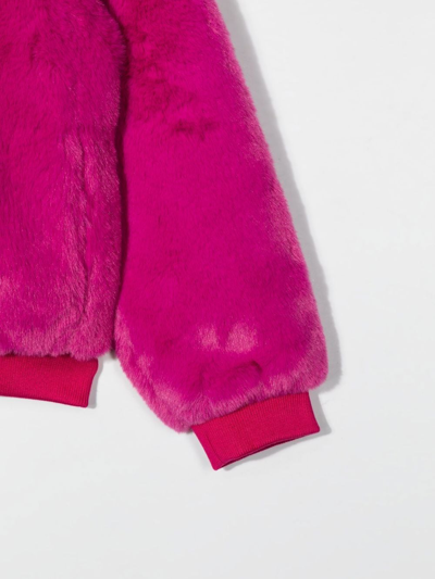 Shop Apparis Faux-fur Hooded Jacket In Pink