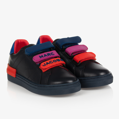 Shop Marc Jacobs Teen Boys Leather Trainers In Black