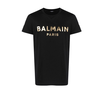 Shop Balmain Logo Print Cotton T-shirt - Men's - Cotton In Black